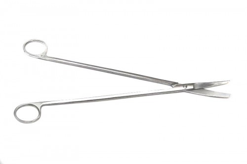 Ножницы для глубоких полостей, с острым концом, 280 мм. Н-128-1 П