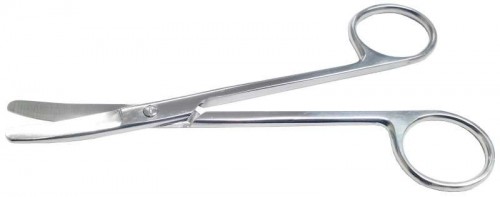 Ножницы хирургические вертикально-изогнутые, 150 мм, армированные тв. сплавом. Н-140